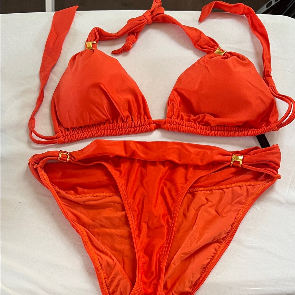Vibrant Orange Bikini Set